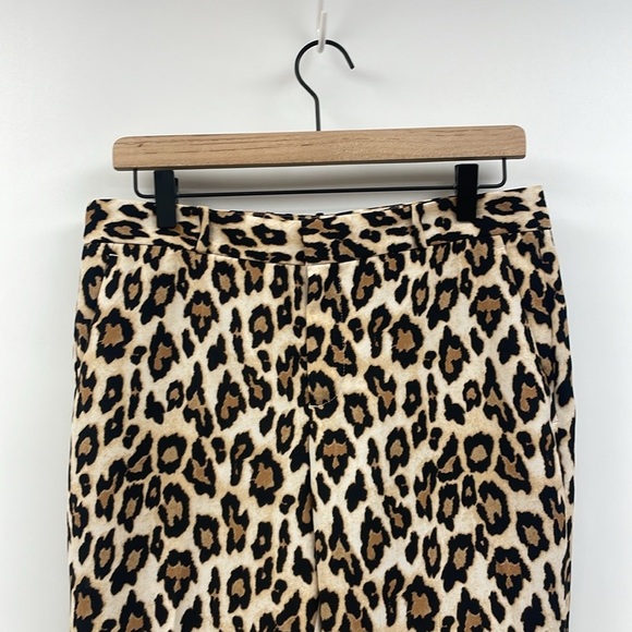 Banana Republic Avery Leopard Mid-Rise Trouser Ankle Pant Animal Print Boho 6 - Picture 3 of 9